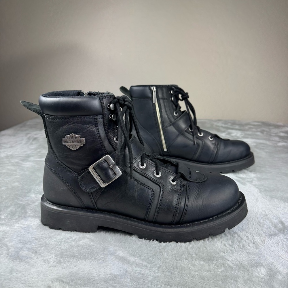 HARLEY DAVIDSON Men's Brake Buckle Flash Sz 11.5 Motorcycle Boots D96272 - Picture 3 of 11